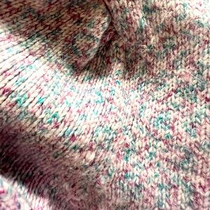 Gap Pink Marled Sweater, Ruched Sleeves, tall size